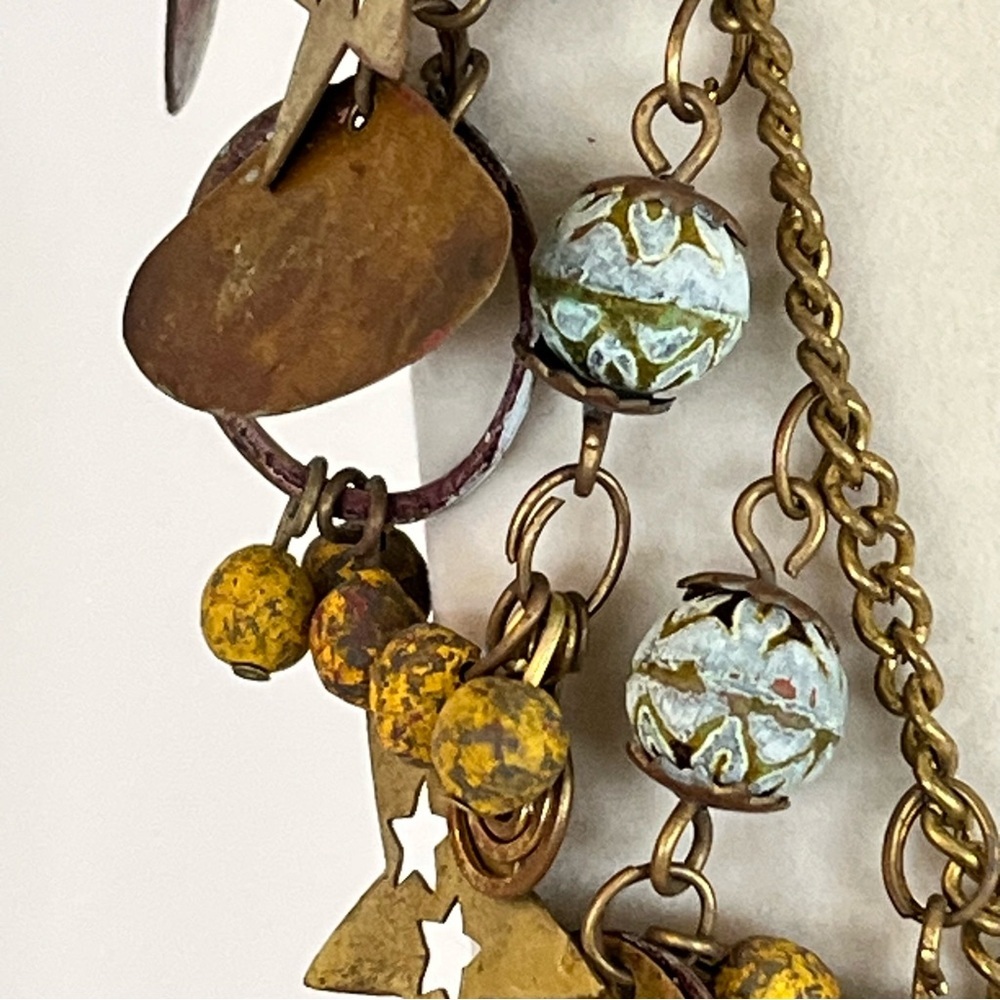 Bohemian Multi-Color Star Charm Statement Necklace - image 4